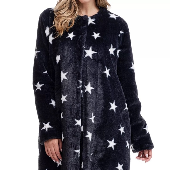 Fever • NWT Star Print Faux Fur Coat - Picture 6 of 6